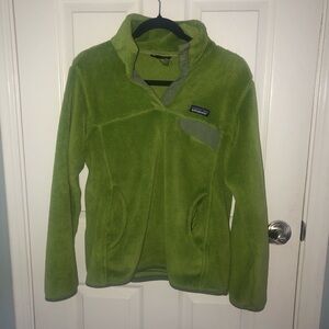 Patagonia retool snap T fleece pullover green size medium kiwi grinch